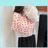 Cute Pink Butterfly Tote Bag For Daily Use Large Pu Handbag With Zipper Closure