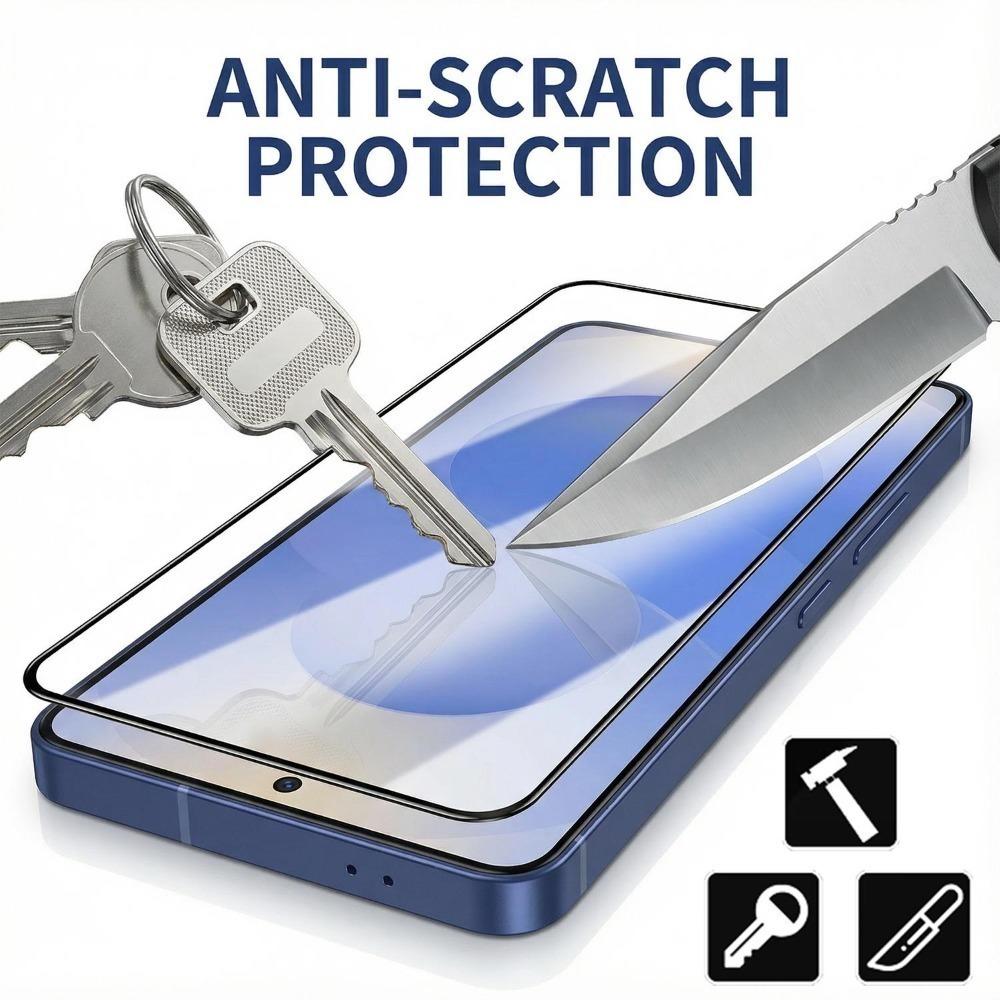 3Pcs Full Cover HD Screen Protector for Samsung Galaxy S26 S25 S24 Ultra S23 S22 S21 Plus S25 S24 FE Anti-Scratch Tempered Glass