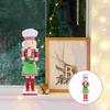 Wooden Christmas Soldier Nutcracker Nament Figurine Miniature Craft Decoration Xmas Home Decor Gift Idea Statue Toy Artwork