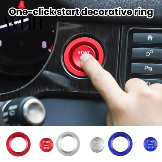 Accessoires de voiture Bouton-poussoir de démarrage/arrêt de moteur Autocollant Personnalisable Anneau Adhésif Facile à Installer Autocollant Décoratif