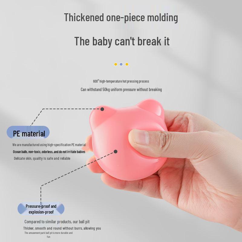 Eco-Friendly Bear-Shaped Ocean Ball Set: Baby Storage Box, Bouncing Ball Pit, Children's Toy and Decoration.