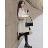 Women's Stand Collar Wool Blend Mid-Length Coat