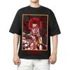 One Piece Shanks Anime Black T-Shirt Comfortable Fashion Vintage Double-Sided Band Graphic Print Women And Men T-shirts