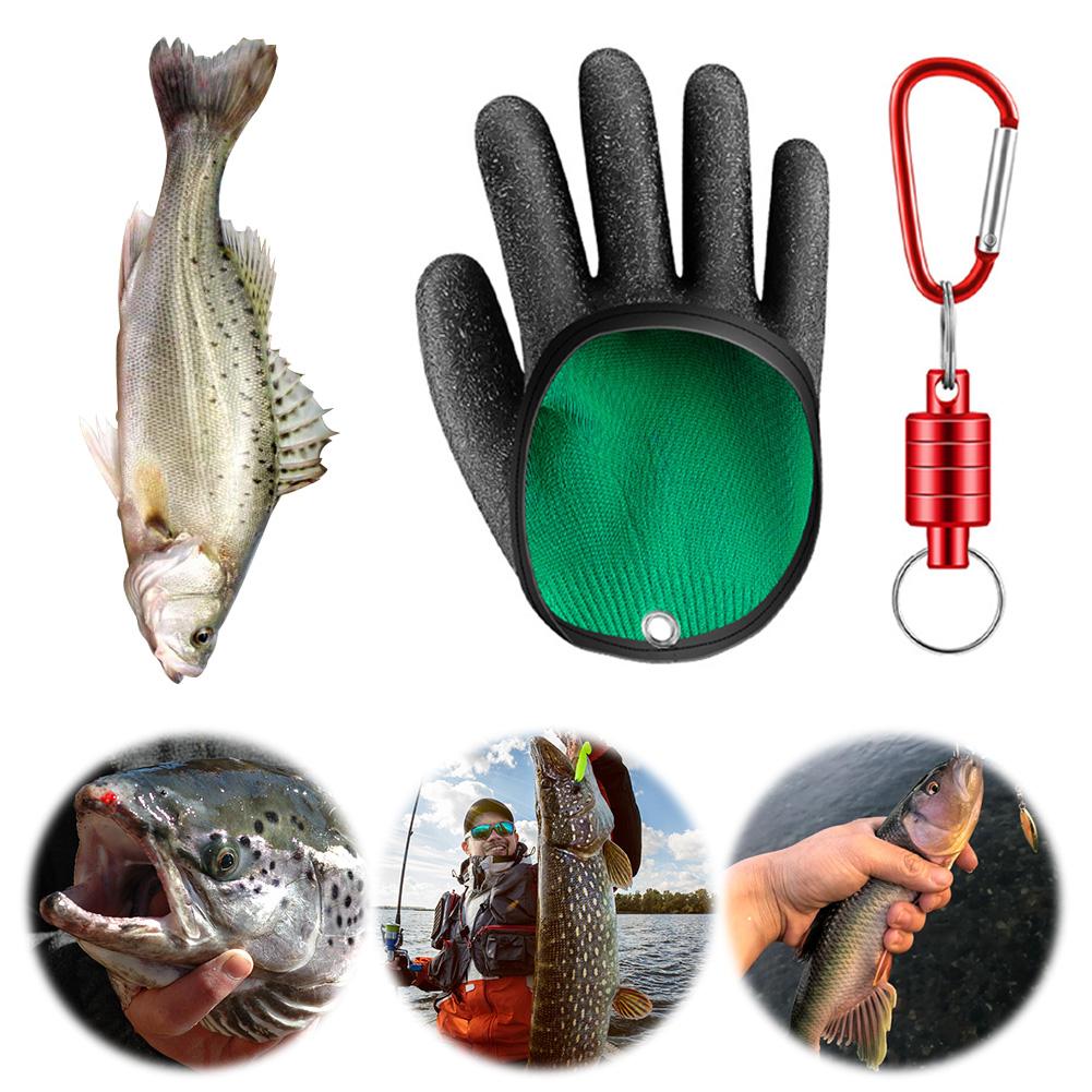 Fishing Gloves Anti-slip Fisherman Professional Catch Fish Gloves Puncture Resistant Fishing Catching Gloves Fishing Accessories
