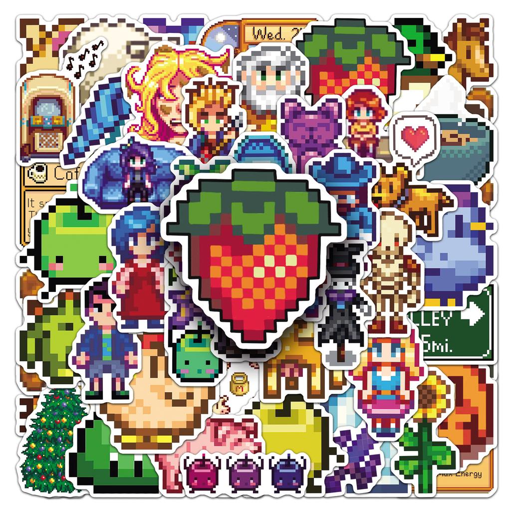 1050Pcs Game Stardew Valley Sticker Cartoon Funny Doodle Decal Children'S Toy Gifts For Water Cup Luggage Helmet Bicycle