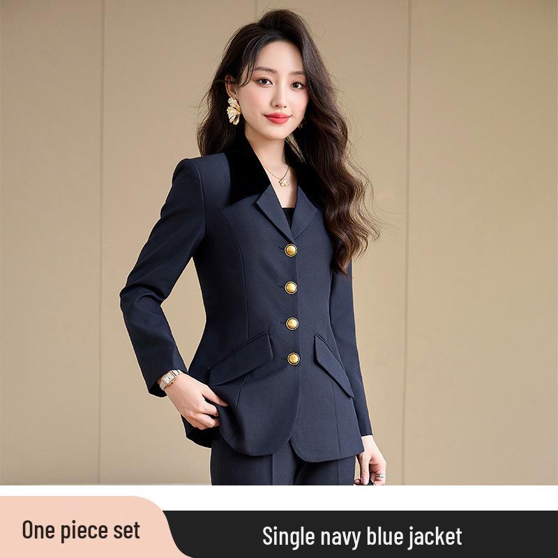 Ensemble tailleur pantalon professionnel pour femme haut de gamme - Automne 2024 Vêtement de travail formel pour un look sophistiqué