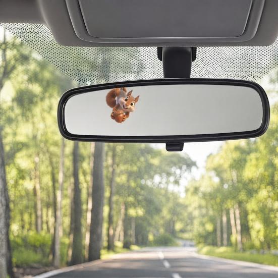 xiaobudian Car Sticker, Waterproof PVC Self-adhesive Traceless Auto Decal, Little Squirrel Pinecone Pattern Sticker for Fuel Tank Caps Windows Luggage