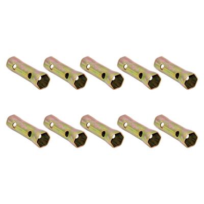 10 Pieces Universal Metal Motorcycle Spark Plug Spanners Double End Hex Socket Wrenches Repair Accessories Spare Parts