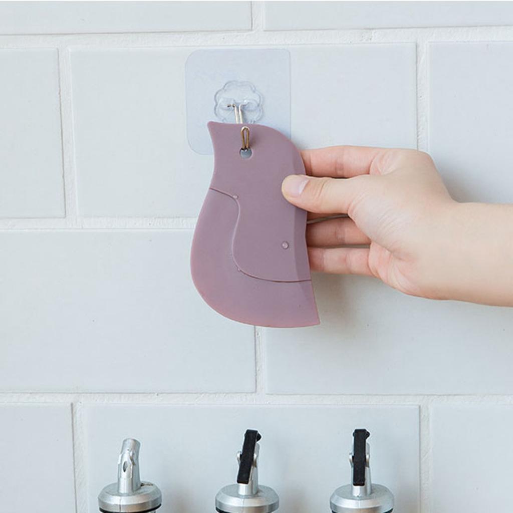 Penguin Shaped Scraper Kitchen Dish Pot Plate Oil Scraper Multipurpose Soft Squeegee Tool