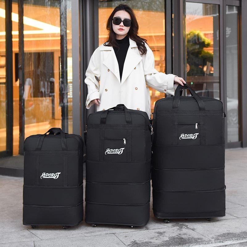 Large Capacity Foldable Travel Bag With Multiple Compartments For Air Travel