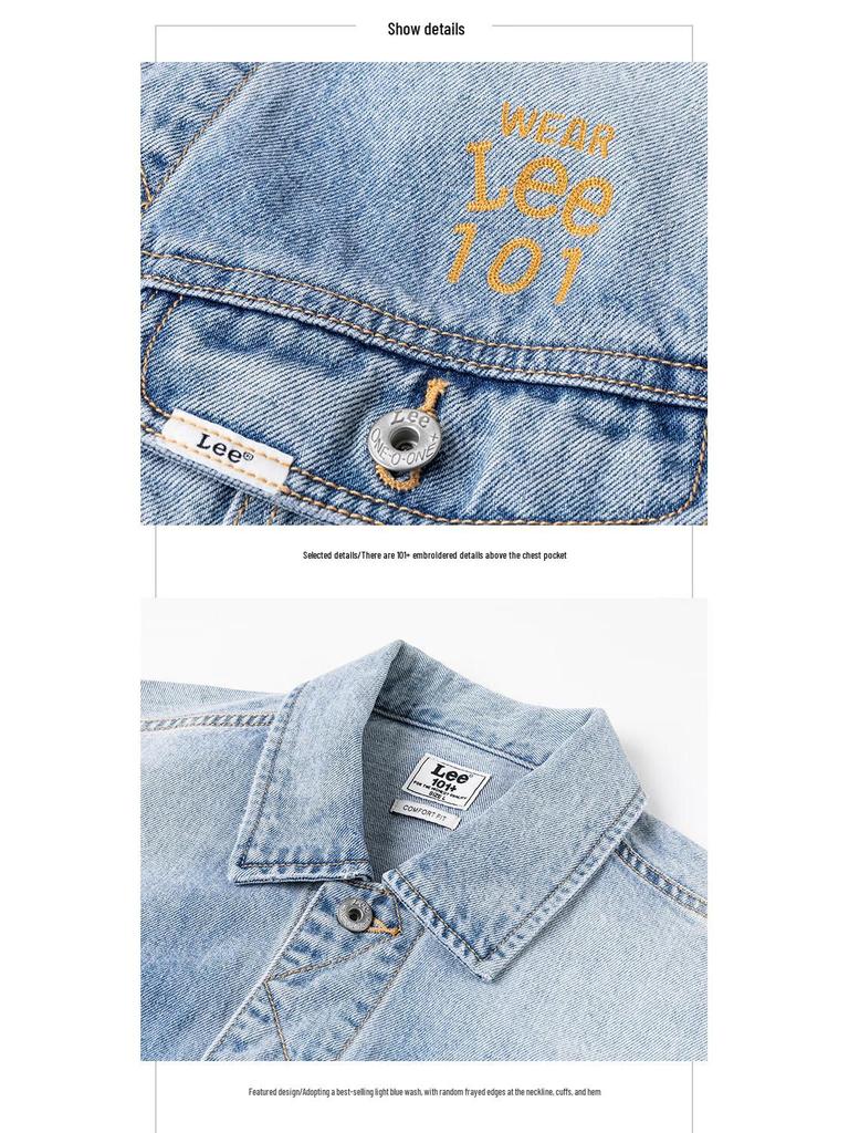 Lee101J Men's Embroidered Denim Jacket