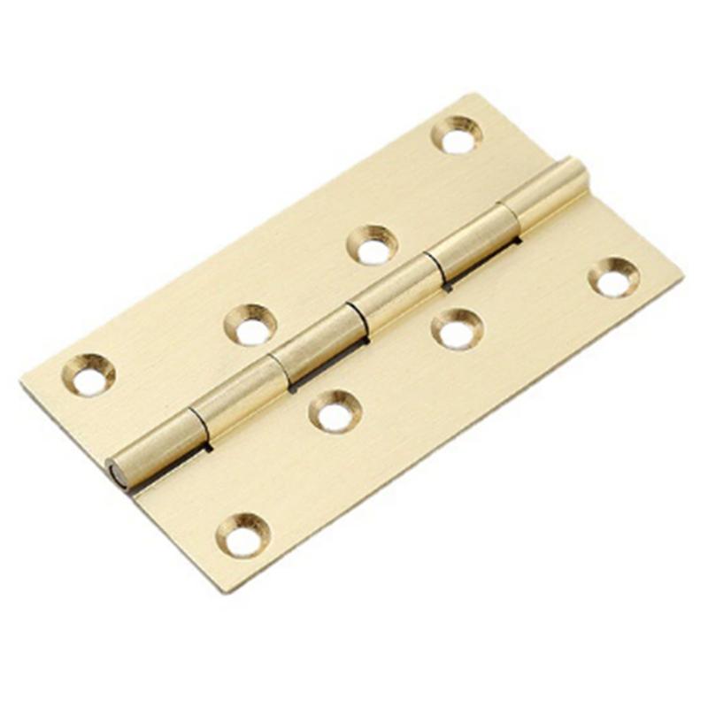 A25F-Brass Hinge Set-10 Pieces Brushed& Sealed For Jewelry Box Doors Kitchen Cabinets Copper Small Box Decorative Accessories