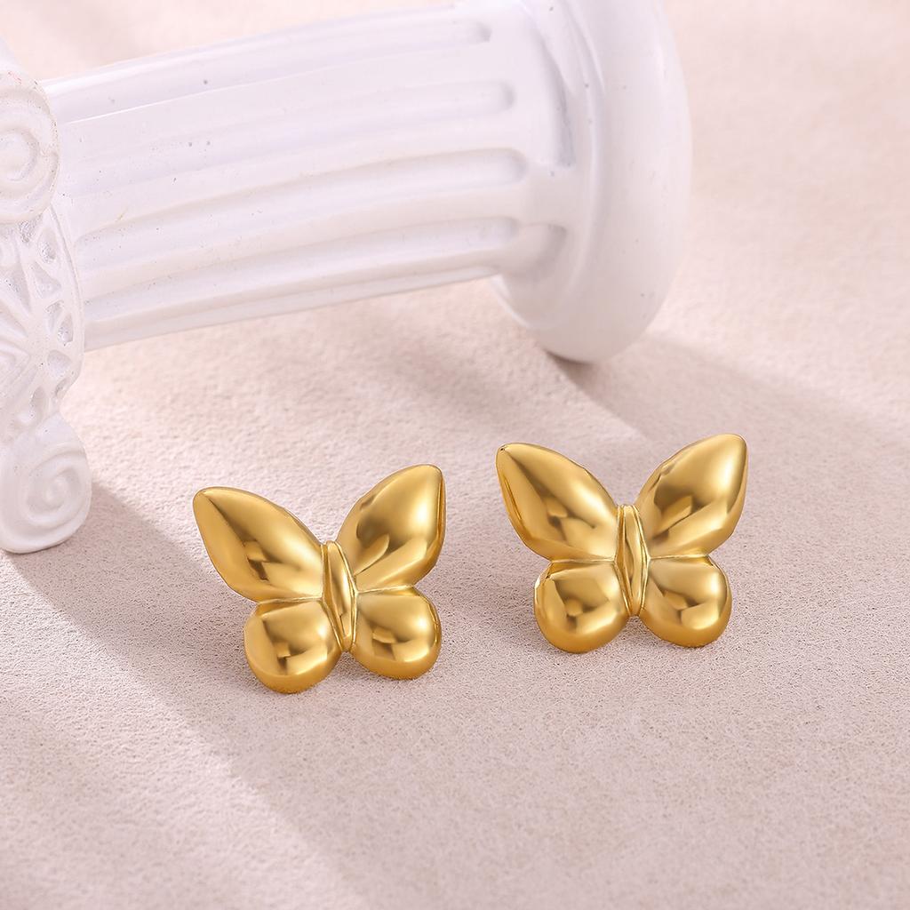 Women Exaggerated Gold Color Daisy Flower Hanging Earrings Stainless Steel Geometry Irregular Ear Piercing Jewelry Christmas