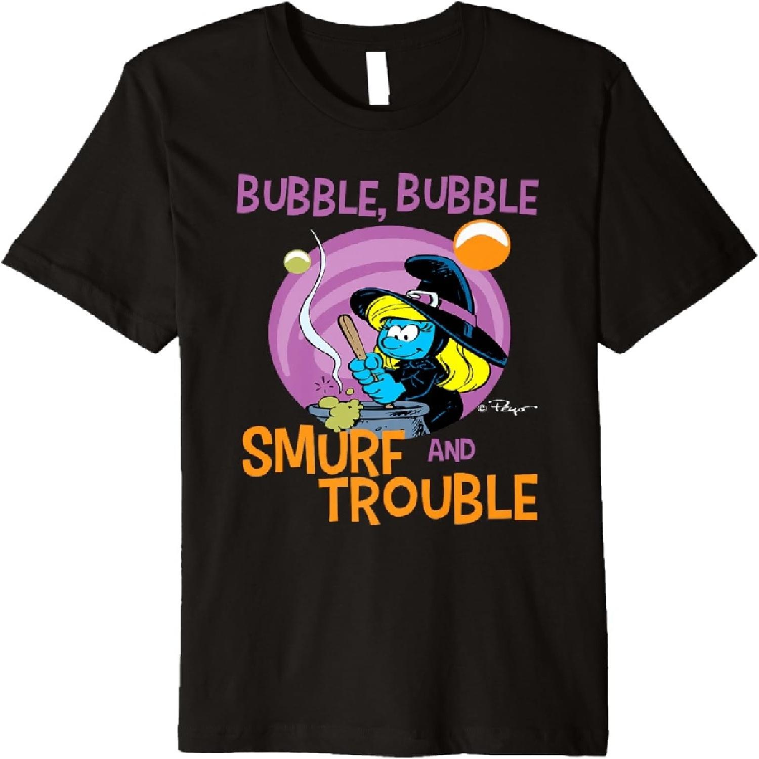 The Smurfs Bubble Bubble Smurf and Trouble Premium T-Shirt XXXXXL разноцветный