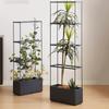 Planter Box with Trellis Plant Pot Vertical Gardening Self Watering Tomato