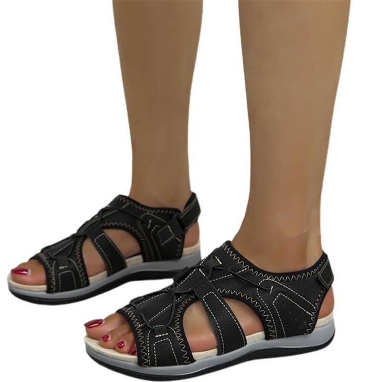 Ladies Casual Flatform Sandals Peep Toes Beach Footwear Soft Comfy Summer Shoes