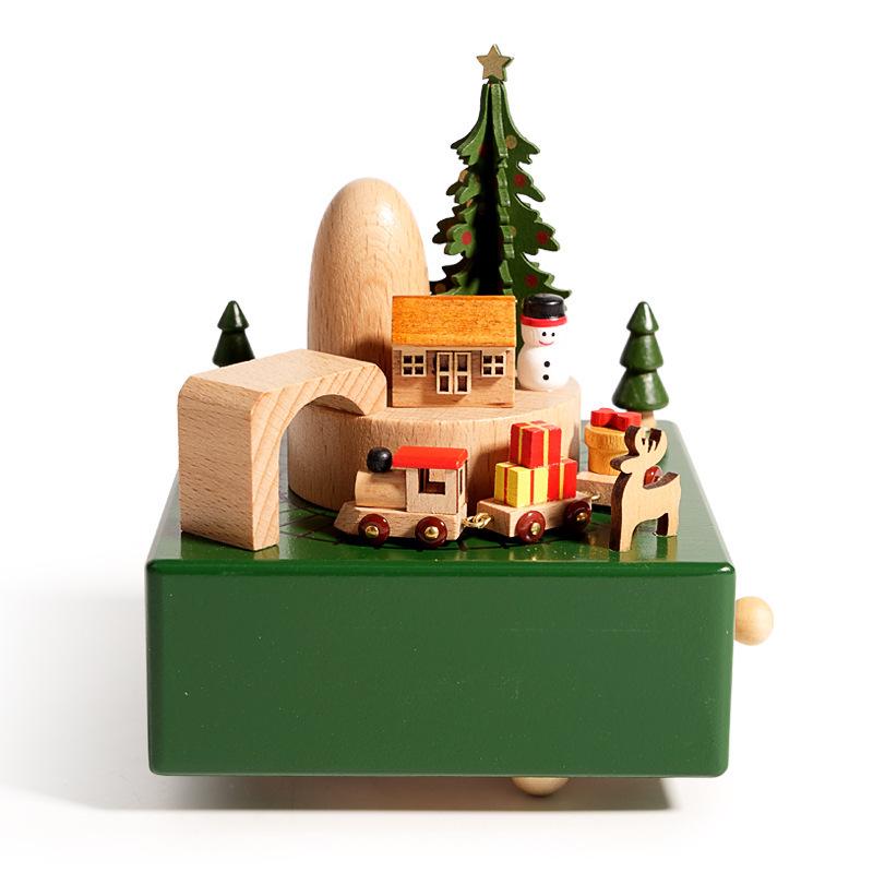 Christmas Festival Wooden Music Box: Creative Children's Toy and Home Decoration Craft, Perfect Birthday Gift