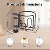 Desk Cup Holder Metal Iron Desk Bottle Storage Tray With Adjustable Side Opening Anti Spill Cup Holder for Home Office Dormitory
