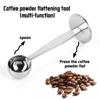 2 In 1 Coffee Spoon Stainless Steel Powder Press 10g Standard Spoon Dual-purpose Coffee Bean Spoon Coffee Maker Accessories