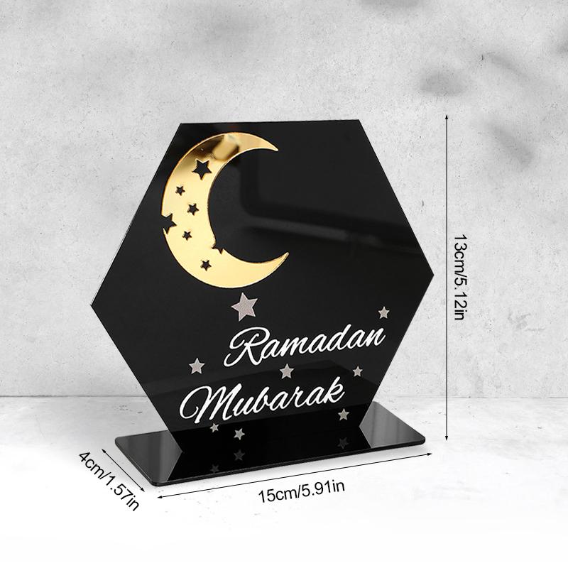

Рамадан Карим Акриловые Украшения Золотая Луна Звезда Фонарь Ид Мубарак Украшения для Дома 2025 Ислам Мусульманский Фестиваль Подарки Для Вечеринки