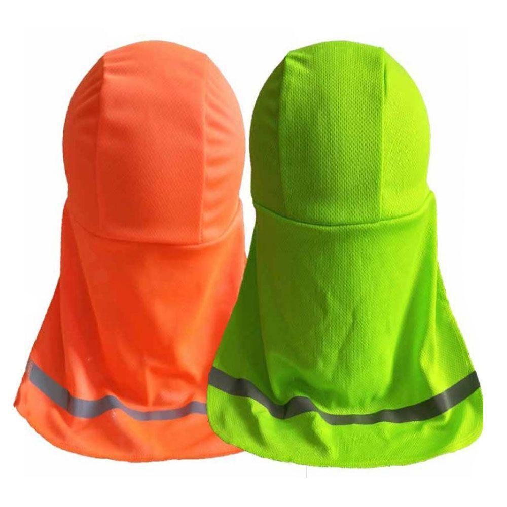Reflective Stripe Neck Sun Shield with Neck Flap Sun Protection Hat Elastic Sun Shade Cap Men
