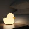 Silicone Duck Night Light USB Rechargeable Soft Touch Table Lamp with Timer and Tap Control Suitable for Bedroom Nursery and Kids Room