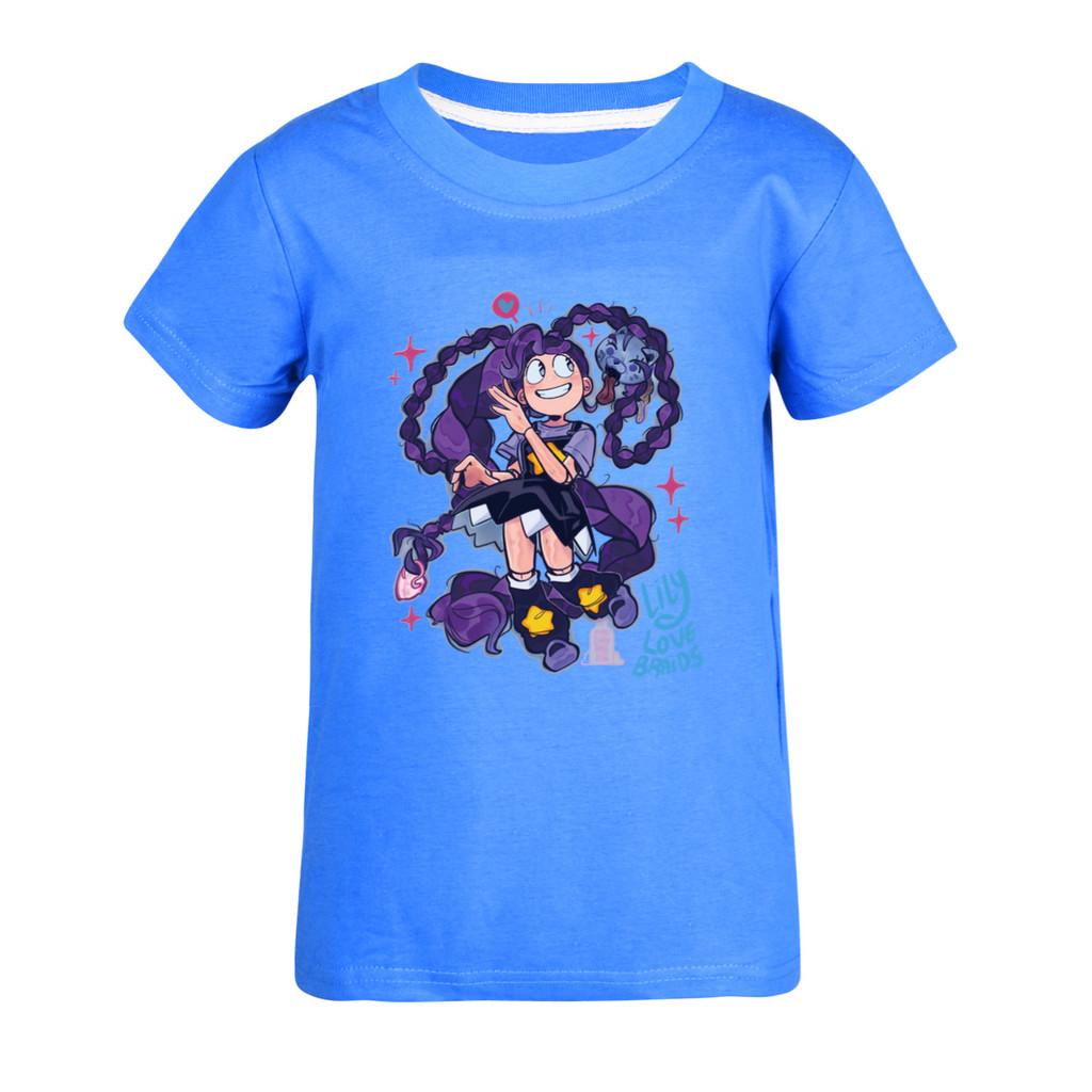 5625 Girls Lily Lovebraids Print Short Sleeves T-Shirt Top