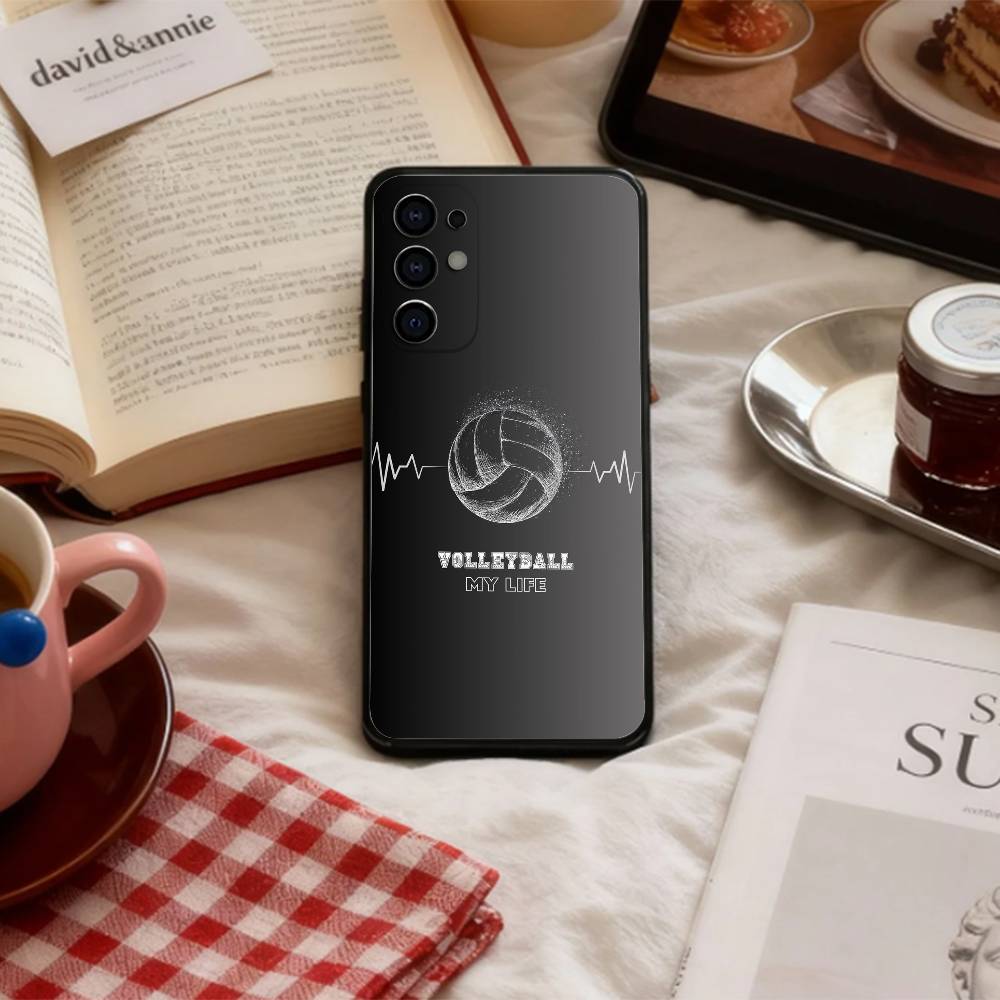 cool Sport Beach V-Volleyball Phone Case For Samsung S 25,24,23,22,30,21,10,9,Ultra,Plus,Lite,FE,4,5 G Soft Black Case