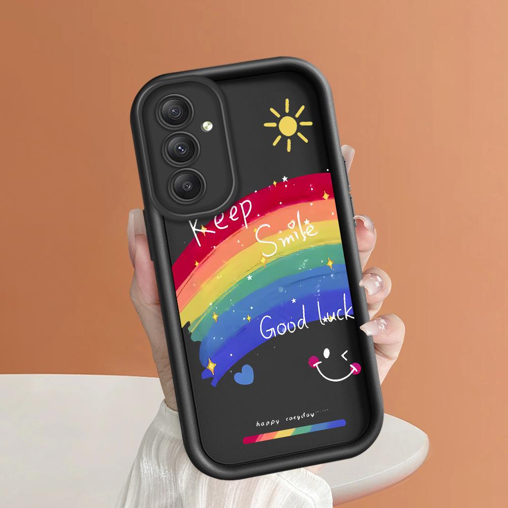 Soft Silicone Square Ladder Printing Pattern Phone Casing Full Cover Camera Shockproof Protection Rubber Case for Samsung