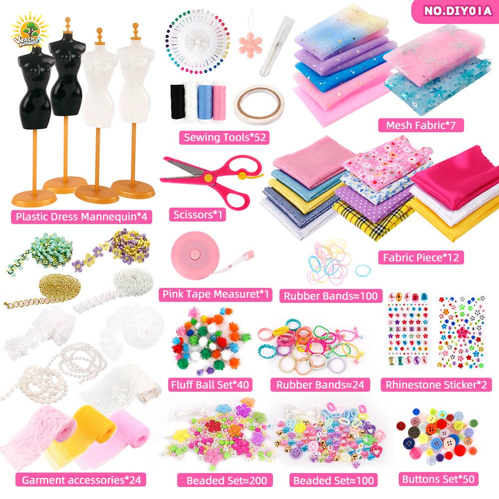 DIY Sewing Set for Creative Girls Ages 6-12: Design and Make Children's Clothing