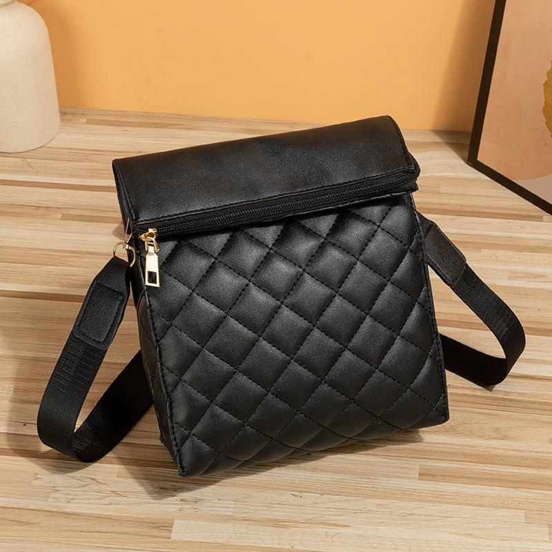 

Женская сумка-мессенджер для мобильного телефона с простой и универсальной вышивкой бриллиантами, новинка 2025 года чёрный
