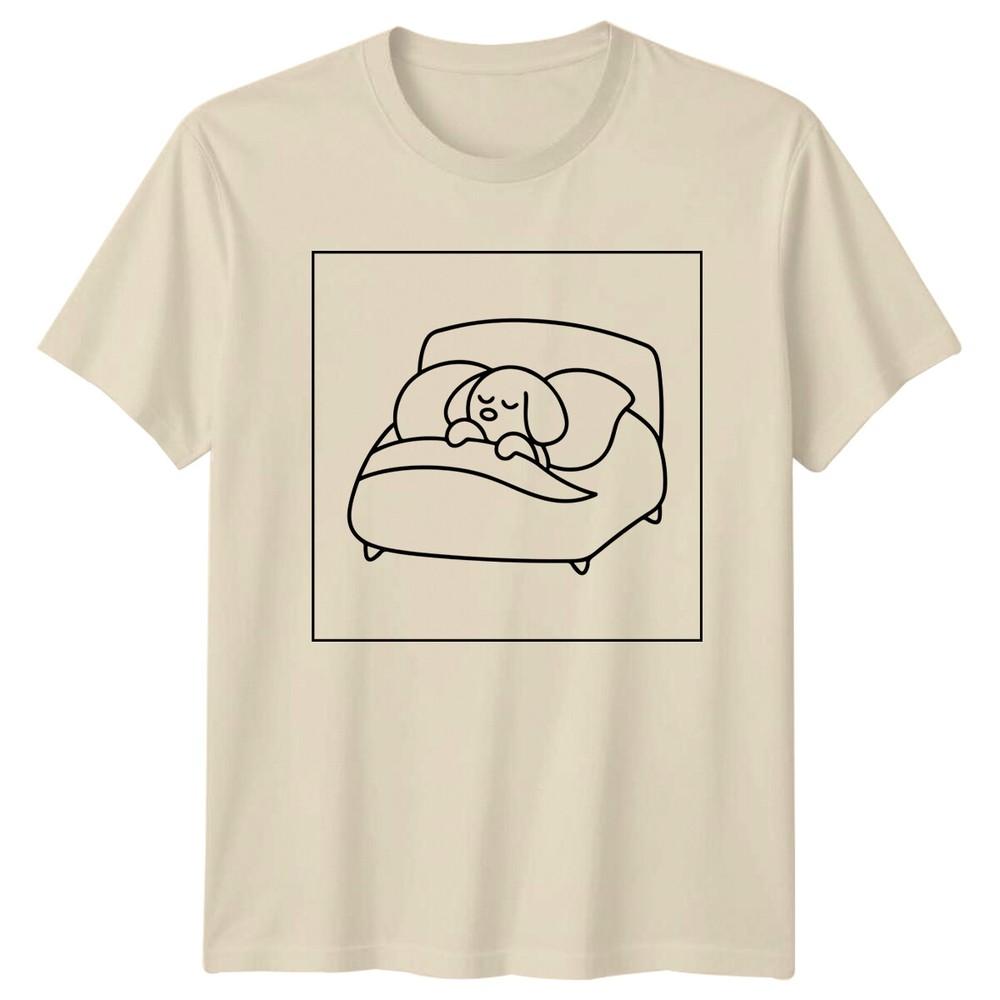 Sleeping Dog Cartoon Animal Unisexs TShirt Unisexs Tee Unisex Graphic Top