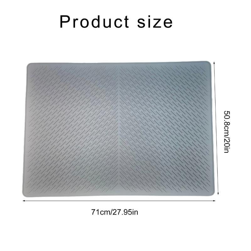 Large Silicone Cats Litter Catcher Mat Treats Feeding Mat Nonslip Dog Bowl Mat Waterproof Dog Bowl Pad for Food Water