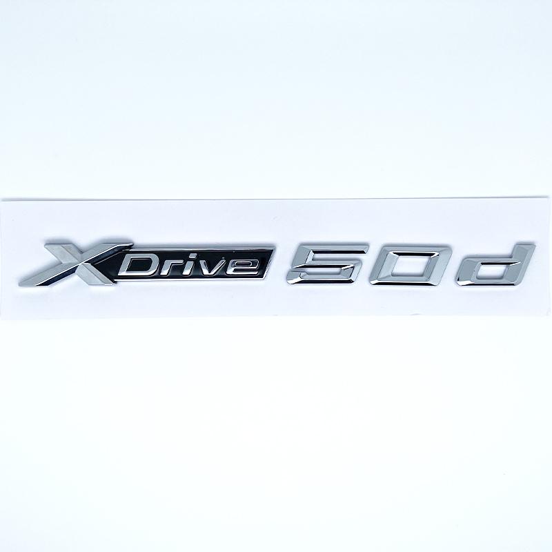 Xdrive 50i 50d 55i 55d Car Fender Emblem Trunk Badge Sticker For BMW X1 X3 X4 X5 X6 X7 Logo Accessories
