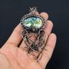 Abalone-Muschel-Edelstein, Kupferdraht, handgefertigter Anhänger-Schmuck