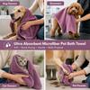 Microfiber Pet Absorbent Towels – Super Absorbent & Soft, No Deformation, Essential for Pet Bathing