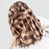Autumn and winter high-end warm tassel plaid versatile shawl scarf atmosphere fashionable couple scarf