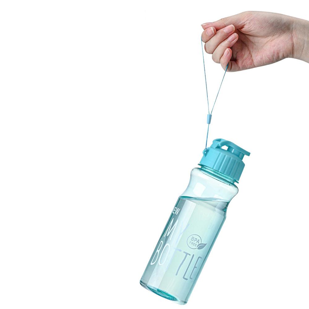 

1PC Large Capacity Sports Water Bottle Creative Outdoor Fitness Drinkware for Men And Women Outdoor Water Container Color Transp 0.55L небо синє кольору