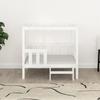 822383 vidaXL Lit pour chien Blanc 95,5x73,5x90 cm Bois de pin solide