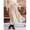 Woven Pleats Long Skirt 442 267