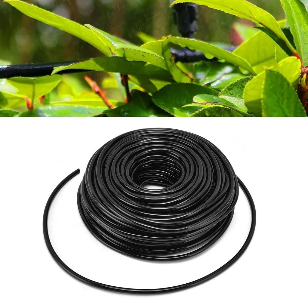 16t 4/7 Drip Irrigation Hose Garden Irrigation Hose Flexible Hose for Spotlights, Irrigation Parts and Drip Systems Black (50M/16t)