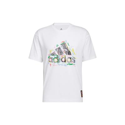 Alphabet Logo Print Short Sleeve T-Shirt Men Tops White HC4456