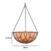 Coconut Coir Hanging Planters Flower Pots 2 Layers Black Chain Sturdy Decorative Hanger for