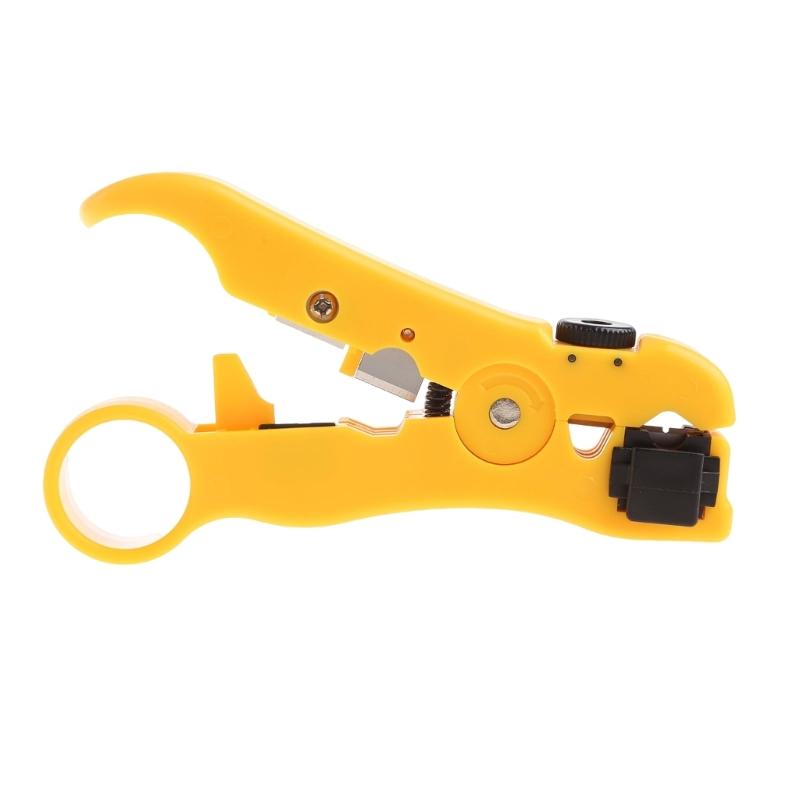 All-In-One Stripping Tool Cable Wire Stripper Compression Tool Coaxial Cable Stripper Round Cable Cutter Flat Cable