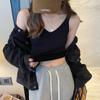 Women's Winter Plush Vest: Thick, Warm, Padded Chest, Sleeveless, One-Piece Bra Design, Contrasting Color