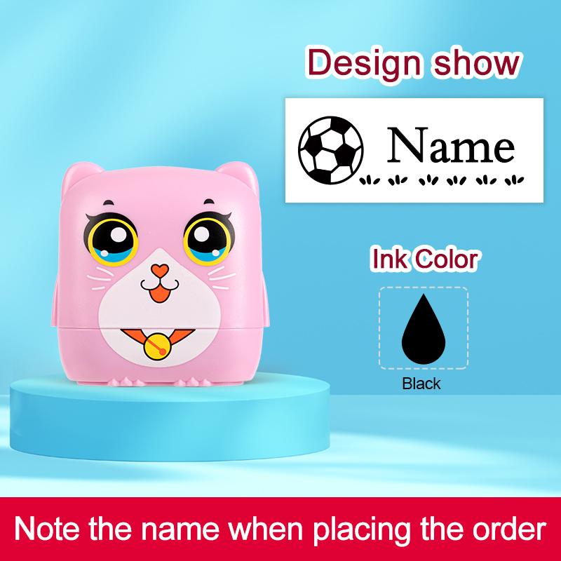 

Customized Name Stamp for Kids - Reusable Waterproof Seal with Black Ink, Personalized Kindergarten Gift for Students & Toddlers