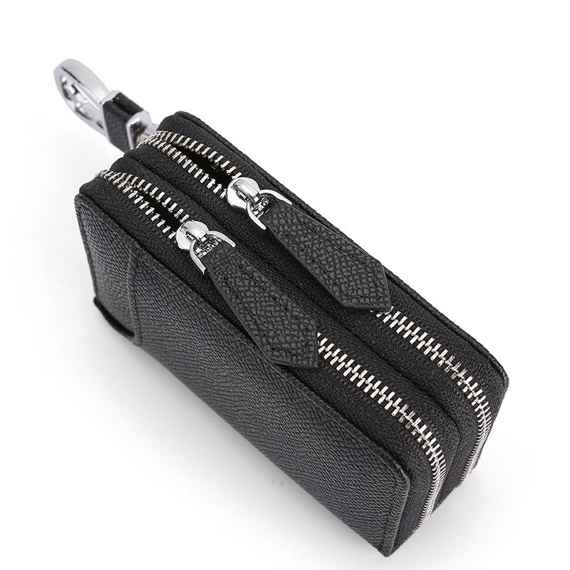 „Universal-Autoschlüsselhülle und Multifunktions-Kartenhalter aus echtem Leder mit Schlüsselanhänger für Männer und Frauen“