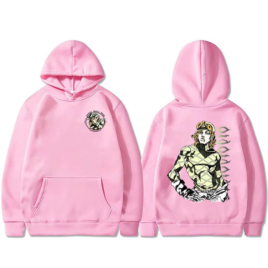 Anime Jojo Bizarre Adventure Steel Ball Run Hoodie Manga Diego Brando Print Sweatshirt Unisex Fashion Casual Pullover Hoodies