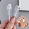 5Pcs Transparent Data Cable Protector Double Layered Waves Data Cable Sleeves New Cord Saver