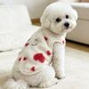 Double-Sided Fleece Puppy Jacket | Warm Vest for Pets & Cats | Heart Pattern Dog Clothes | Button-Back Open Vest for Maltese
